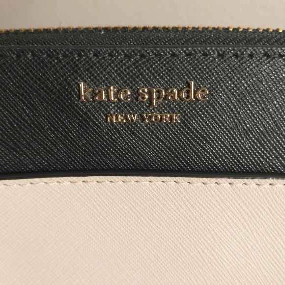 Kate Spade New York Laurel Way Neda Saffiano Leather Zip Around Wallet Tan - Picture 11 of 13